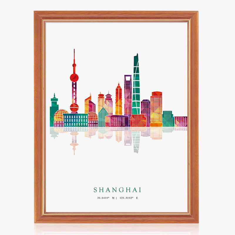 affiches et impressions skyline de grandes villes pour décoration artistique