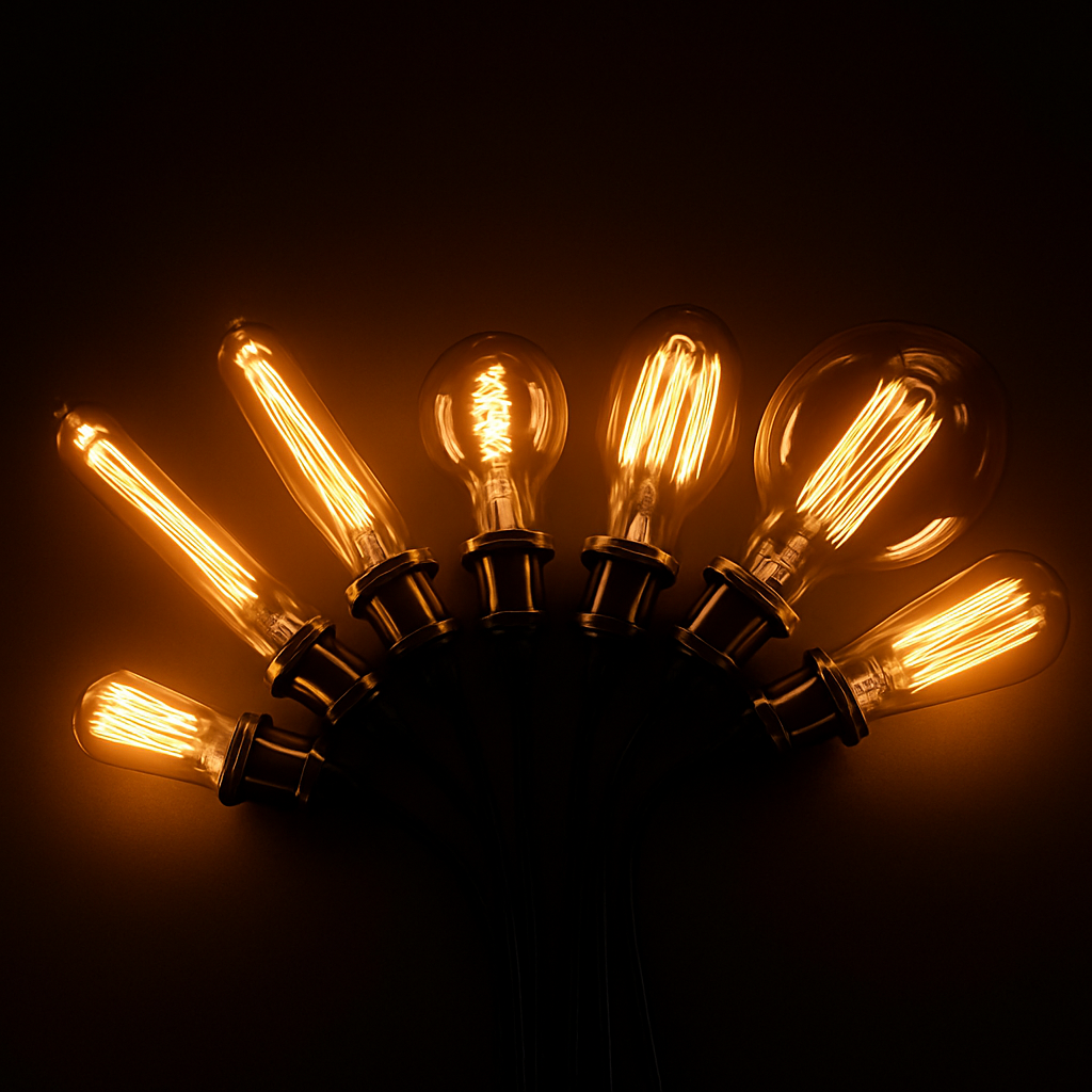 Ampoule gros tube à incandescence filament vintage 40W Edison