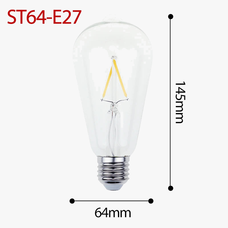 Ampoule Filament LED ST64 Edison E27 300Lm 28W 2200K Blanc chaud - INVENTIV - Mr.Bricolage