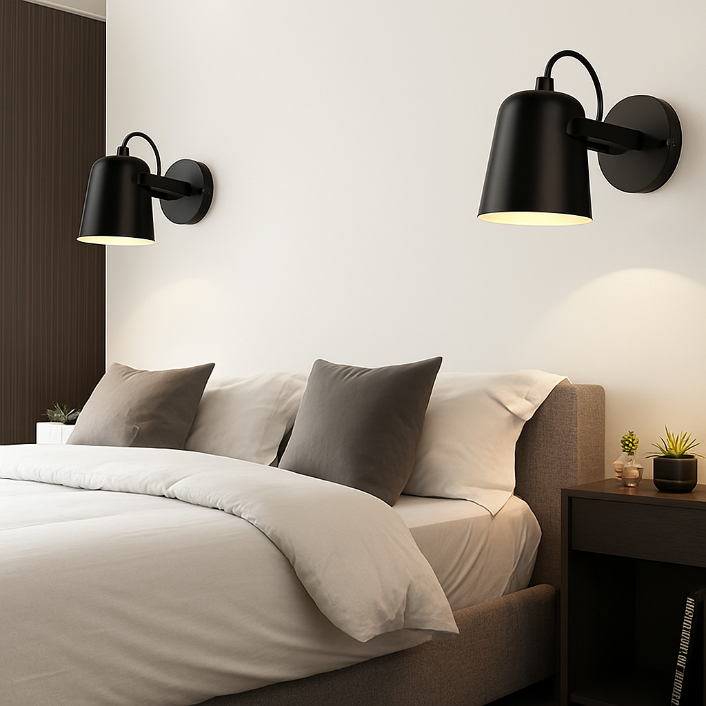 applique de chevet murale led nordique réglable - vue 6 sur 11