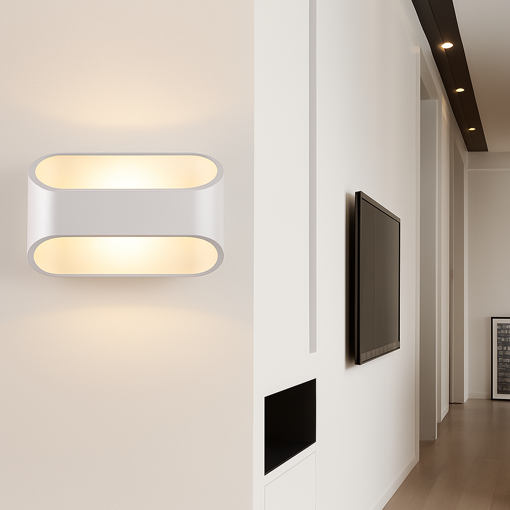 Applique design LED en aluminium blanc Sconce - vue 4 sur 5