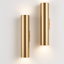 Applique design tube cylindrique doré à LED