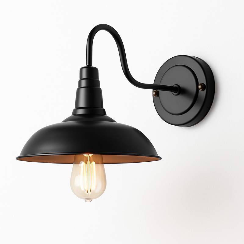 Applique extérieur LED vintage rustique (noir ou marron)