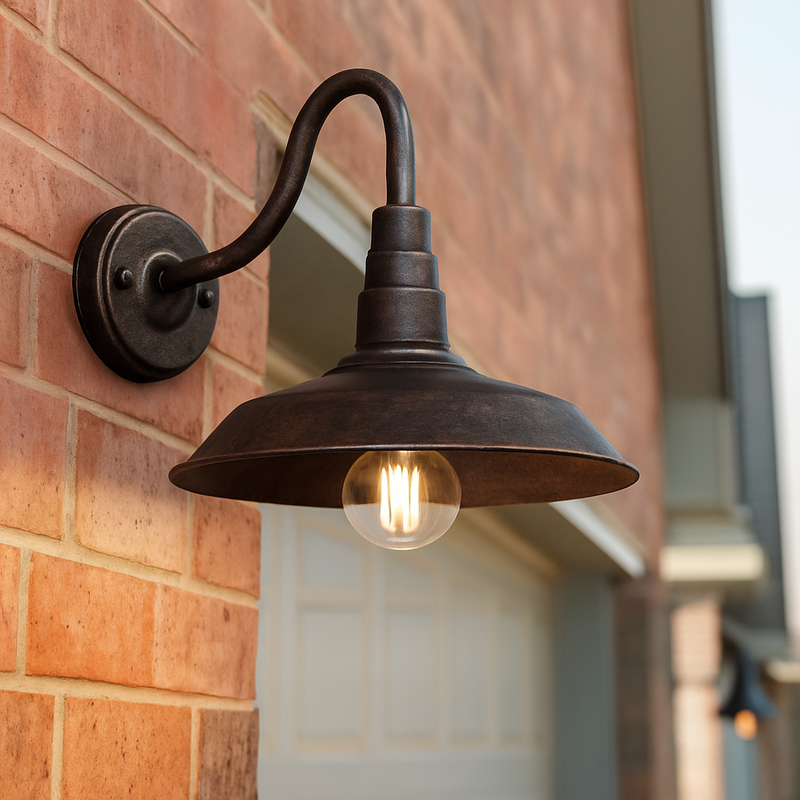 Applique extérieur LED vintage rustique (noir ou marron)