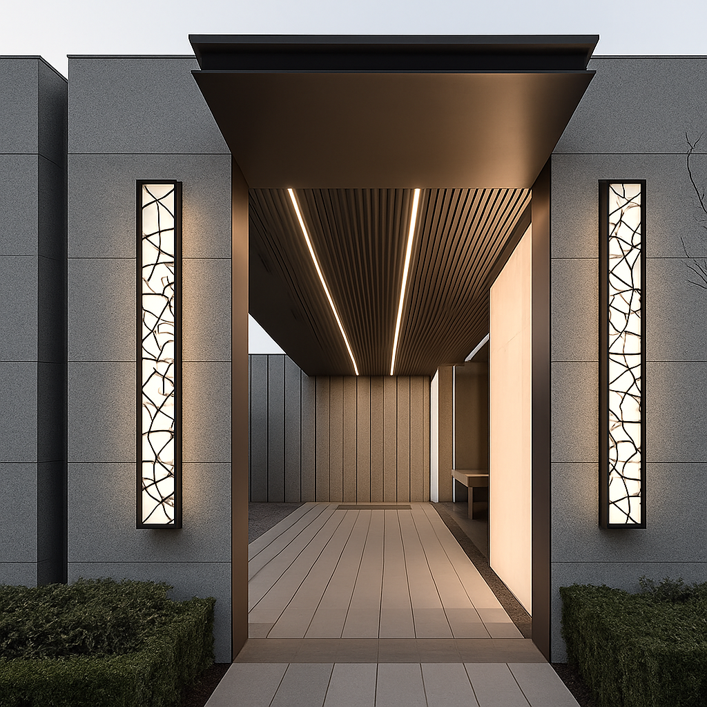 Applique extérieure étanche LED grande applique IP65 en aluminium lumière jardin Villa porche applique lumière 110V 220V applique Luminaire - vue 7 sur 9