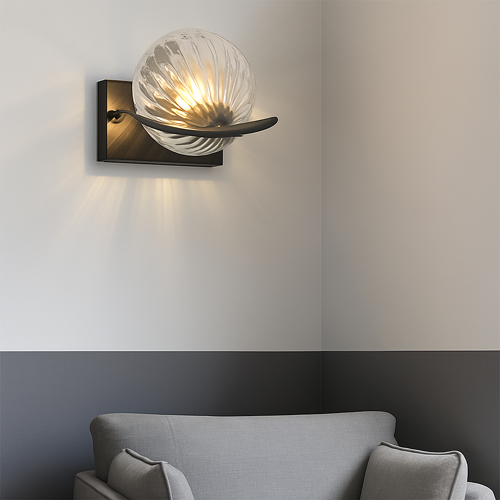 applique led moderne avec abat-jour en verre pour hôtels - vue 4 sur 10
