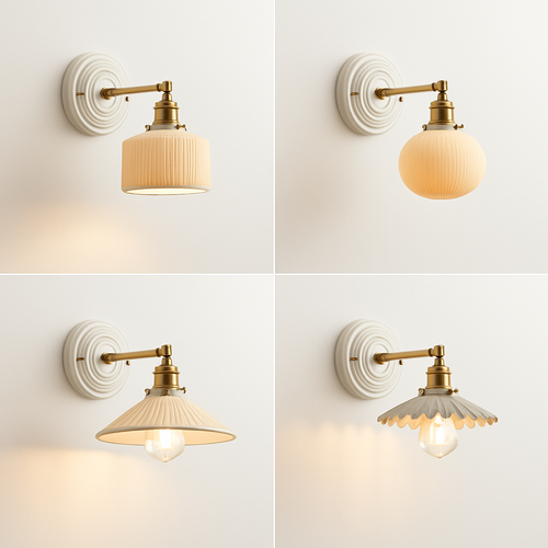 applique led nordique beisde iwhd blanc céramique - vue 3 sur 23