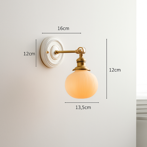 applique led nordique beisde iwhd blanc céramique - vue 18 sur 23
