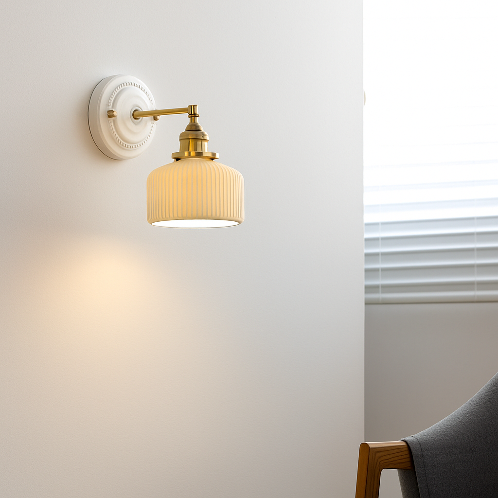 applique led nordique beisde iwhd blanc céramique - vue 3 sur 23