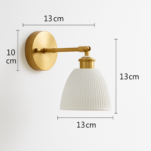 applique led nordique beisde iwhd blanc céramique - vue 24 sur 23