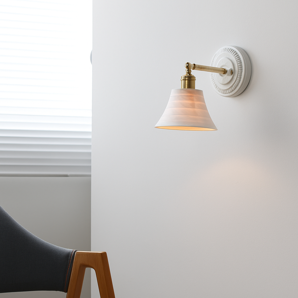 applique led nordique beisde iwhd blanc céramique - vue 4 sur 23