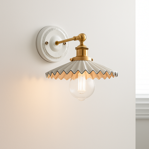 applique led nordique beisde iwhd blanc céramique - vue 9 sur 23