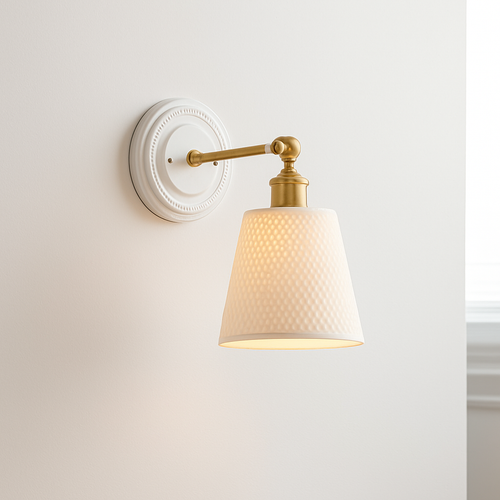 applique led nordique beisde iwhd blanc céramique - vue 10 sur 23