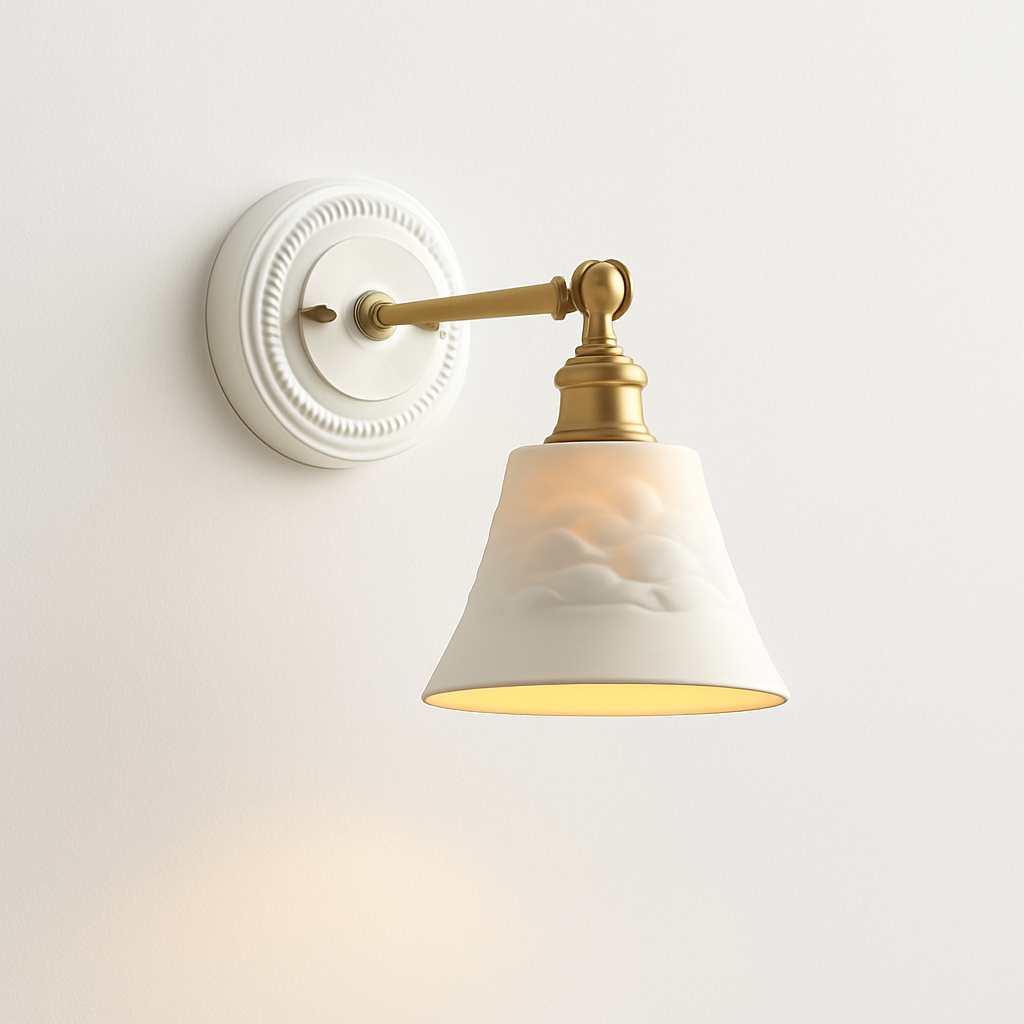 applique led nordique beisde iwhd blanc céramique - vue 10 sur 23