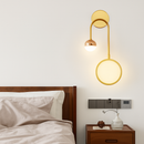 applique led ronde tête lit salon créatif nordique murale