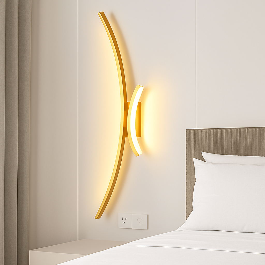 Applique murale arc de cercle design minimaliste à LED - vue 4 sur 18