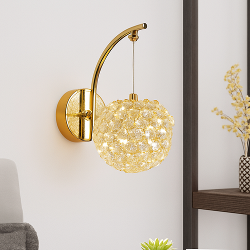 applique murale artistique en cristal de luxe style français pour intérieur élégant