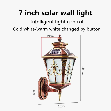 Applique murale avec panneaux solaires LED étanche