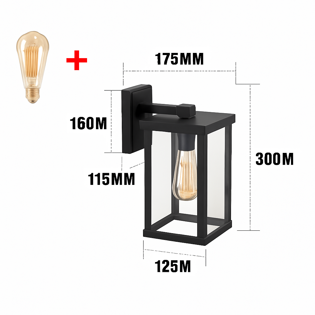 applique murale carrée en aluminium pour éclairage extérieur décoratif - vue 11 sur 10