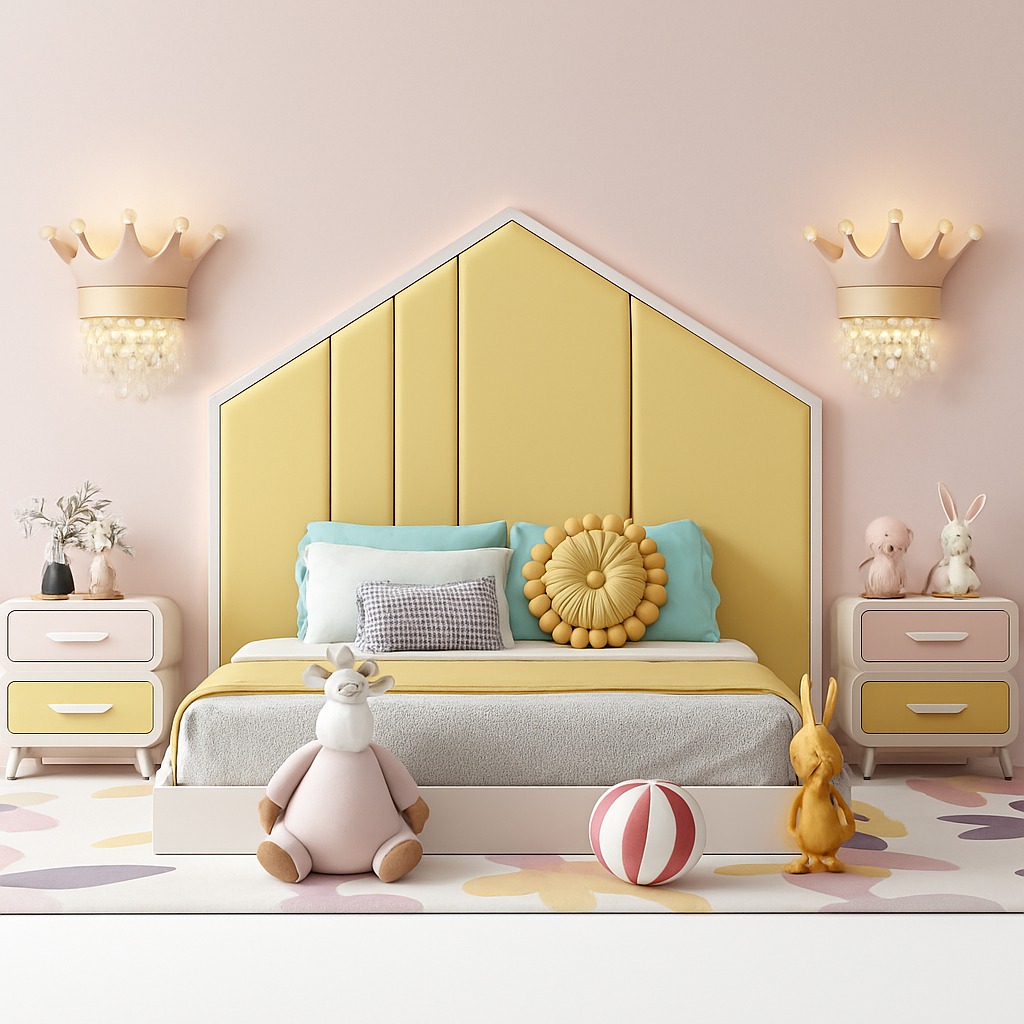 applique murale couronne créative en résine et cristal pour enfants - vue 3 sur 12