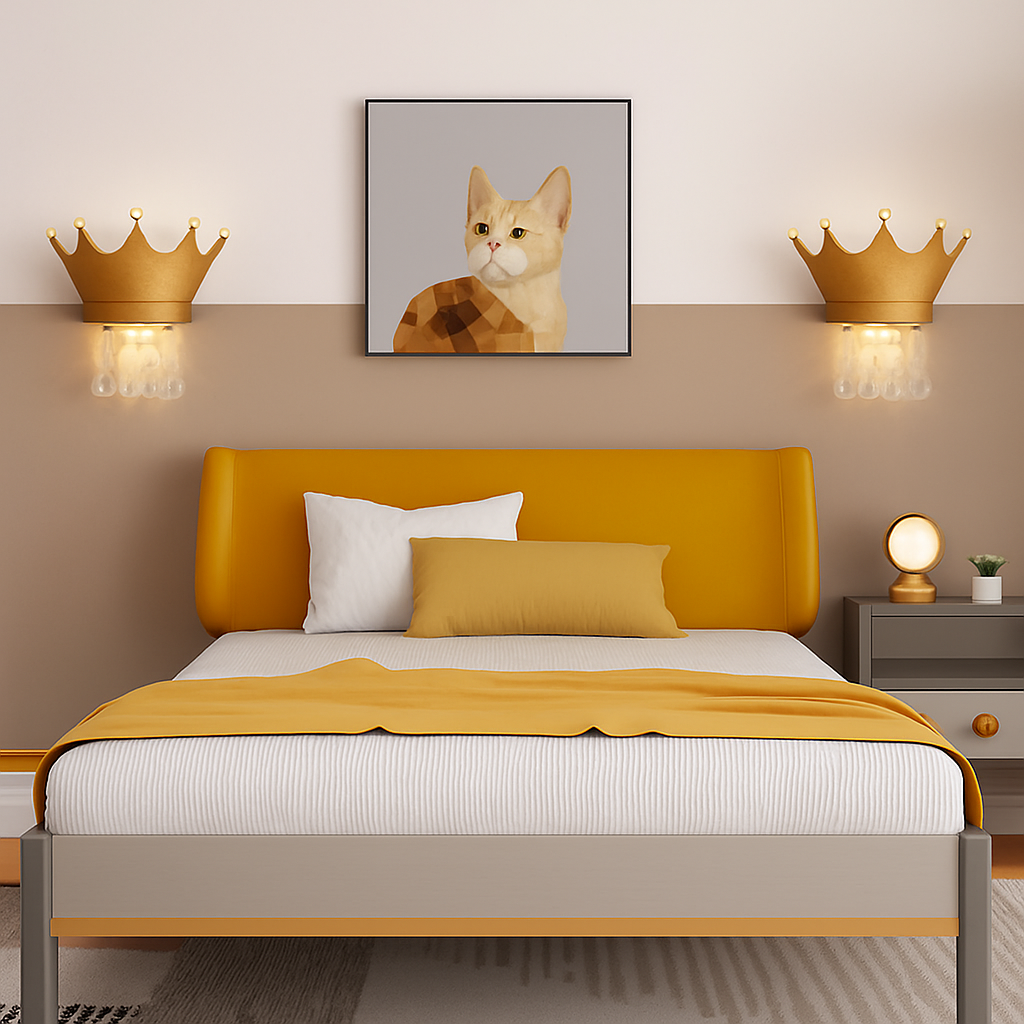applique murale couronne créative en résine et cristal pour enfants - vue 4 sur 12