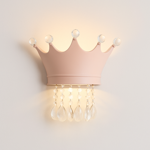 applique murale couronne créative en résine et cristal pour enfants - vue 2 sur 12