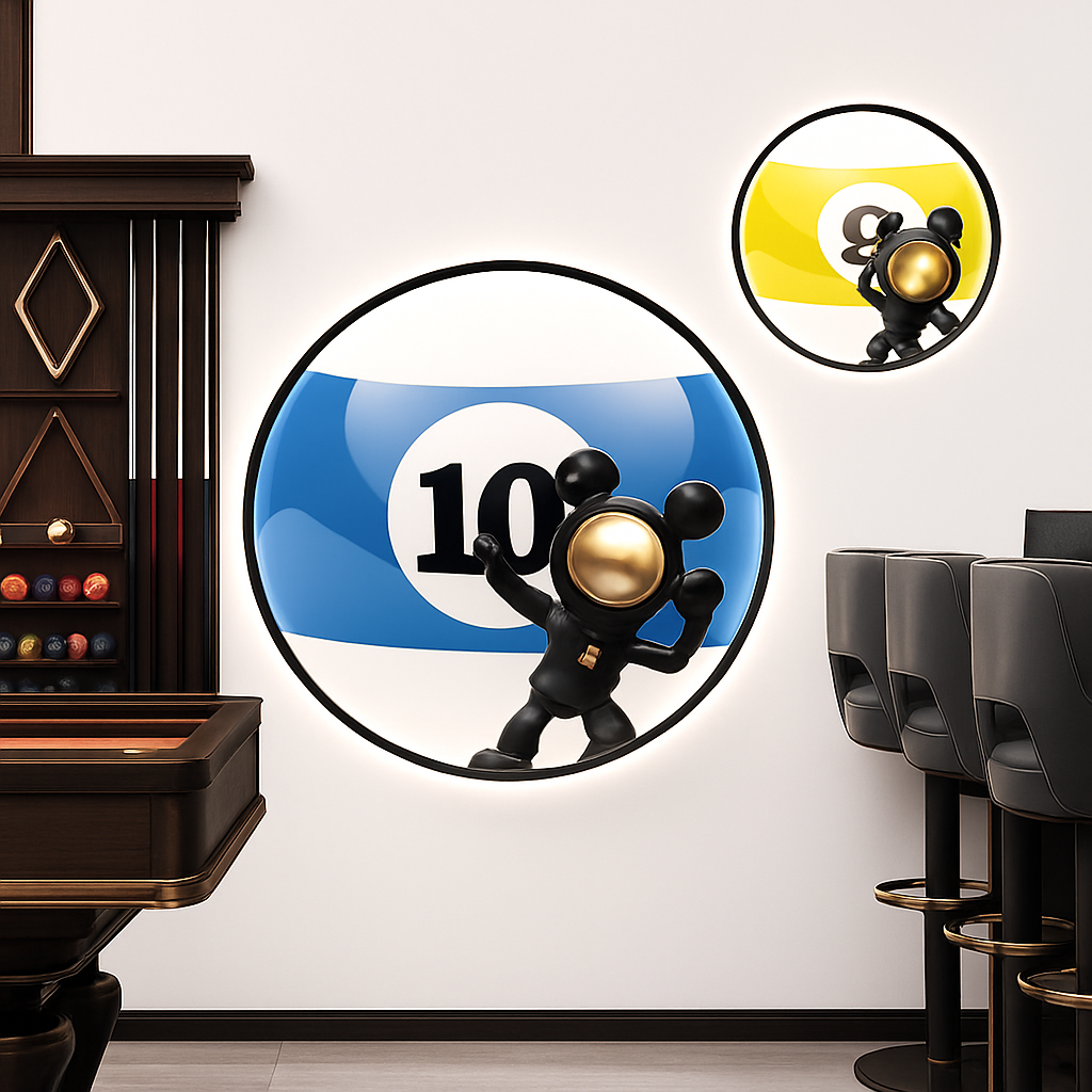 applique murale créative pour salle de billard et décoration intérieure - vue 3 sur 23