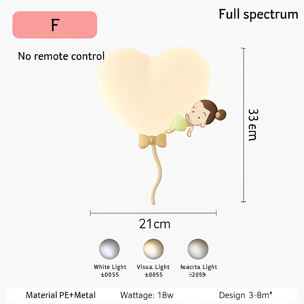 applique murale créatives pour enfants en forme de couronne et cœur - vue 12 sur 12