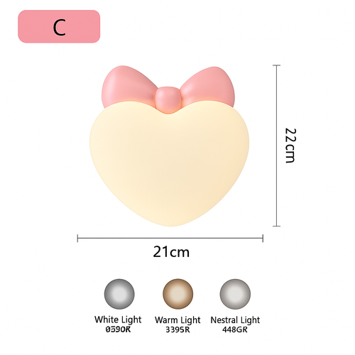 applique murale créatives pour enfants en forme de couronne et cœur - vue 10 sur 12