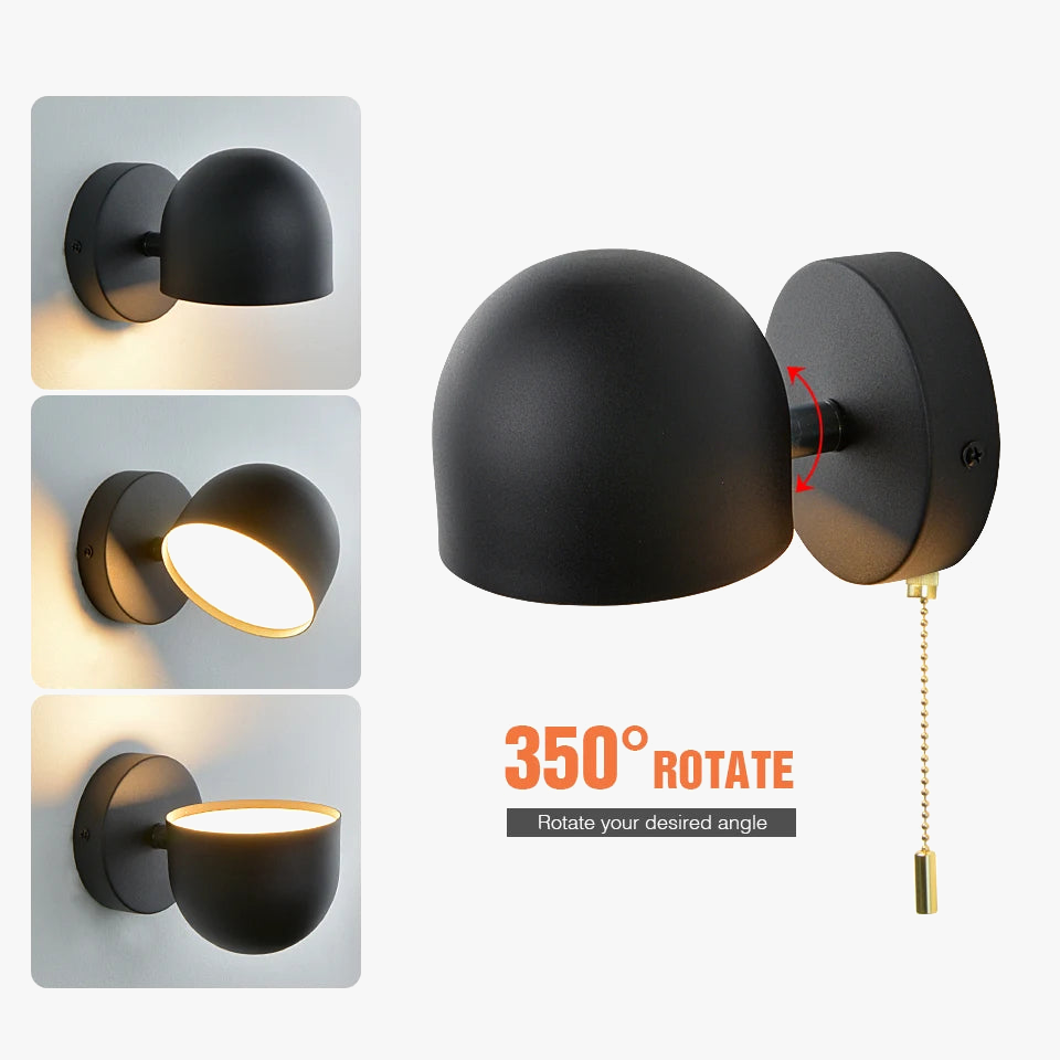 Applique Murale LED Flexible Avec Projecteurs - Tête De Lit Réglable, Fini Givré, Interrupteur Intégré, Pour Chambre