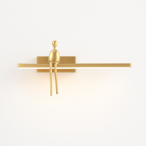 applique murale de luxe en cuivre style minimaliste italien - vue 2 sur 8