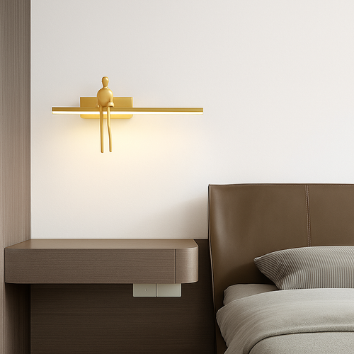 applique murale de luxe en cuivre style minimaliste italien - vue 3 sur 8