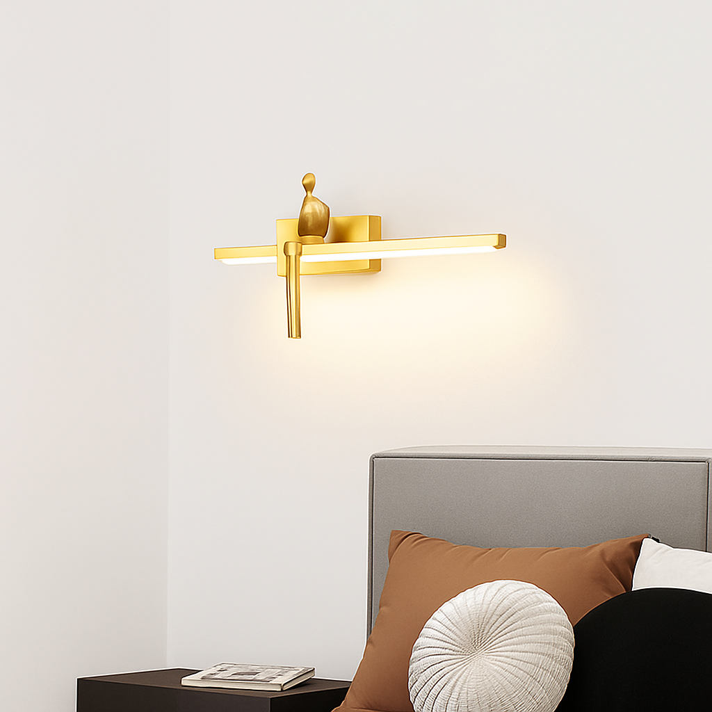 applique murale de luxe en cuivre style minimaliste italien - vue 4 sur 8