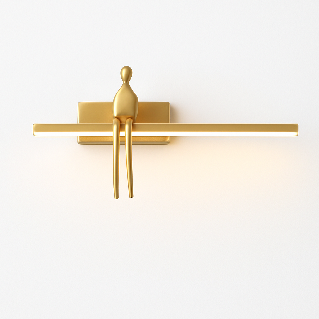 applique murale de luxe en cuivre style minimaliste italien - vue 5 sur 8
