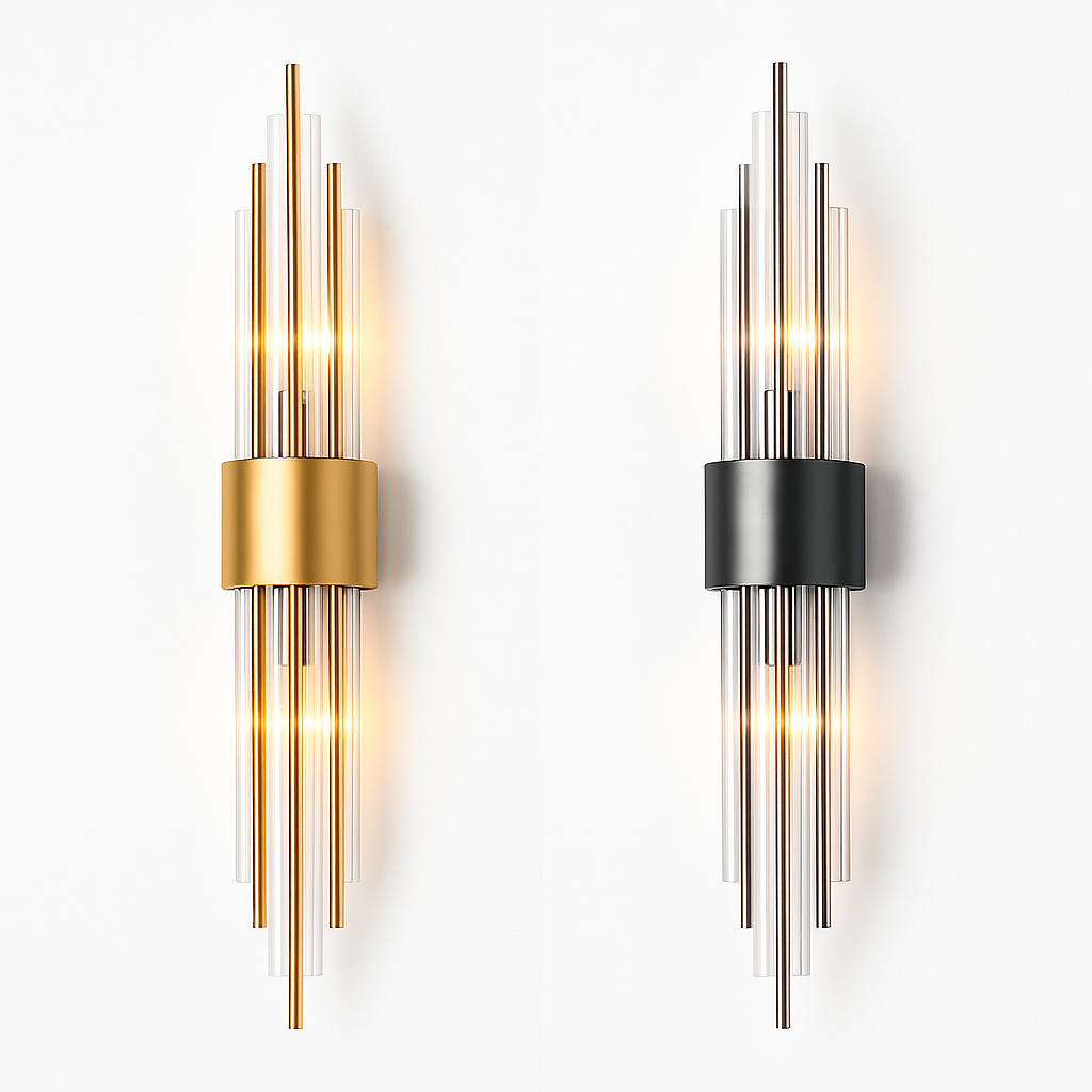 Applique murale de luxe LED moderne en or