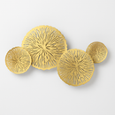 Applique murale design LED avec plusieurs disques doré ou cuivré style fleurs