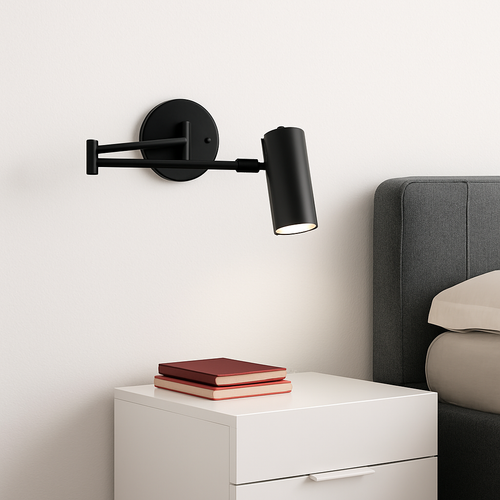 Applique murale design LED avec sport dirigeable en métal doré ou noir Light - vue 3 sur 8