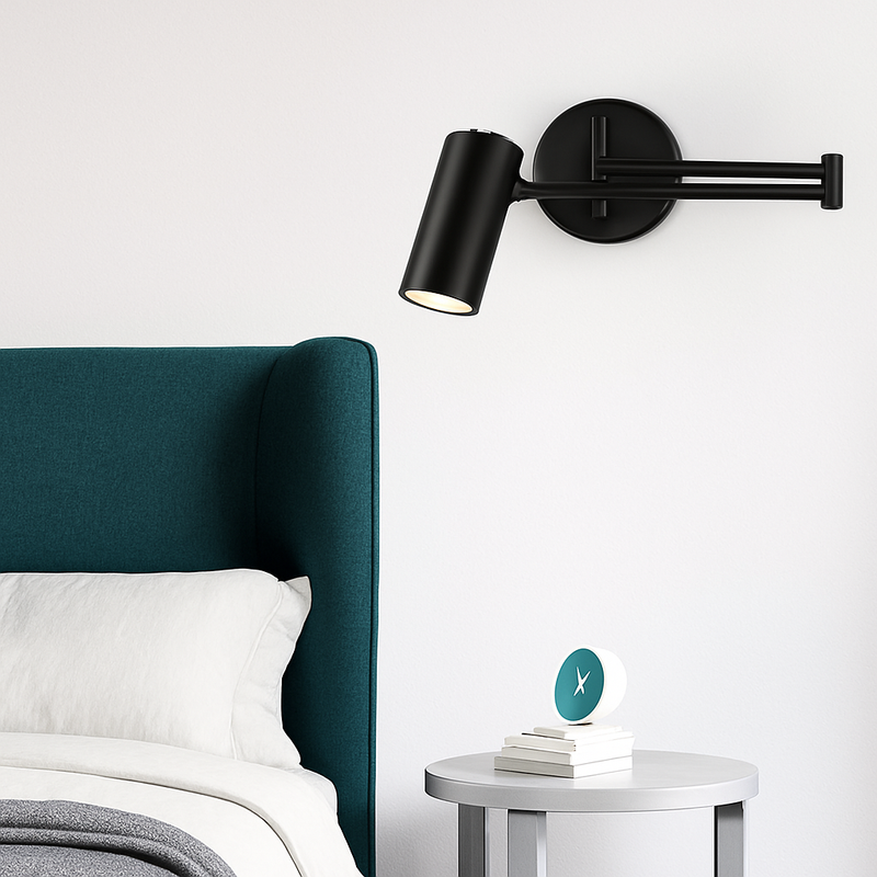 Applique murale design LED avec sport dirigeable en métal doré ou noir Light