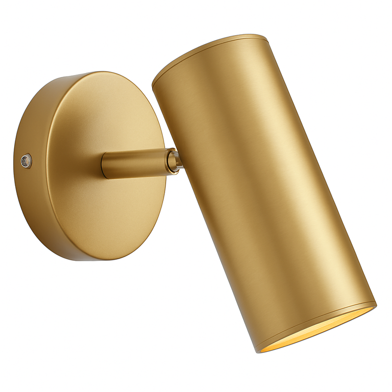 Applique murale design LED avec sport dirigeable en métal doré ou noir Light