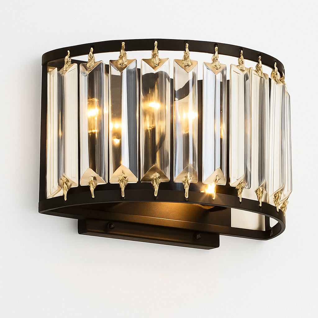 Applique murale design LED en verre cristal style rétro - vue 4 sur 6