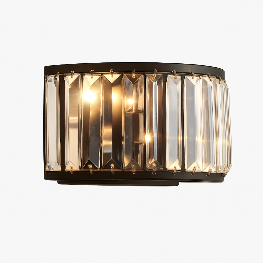 Applique murale design LED en verre cristal style rétro - vue 7 sur 6