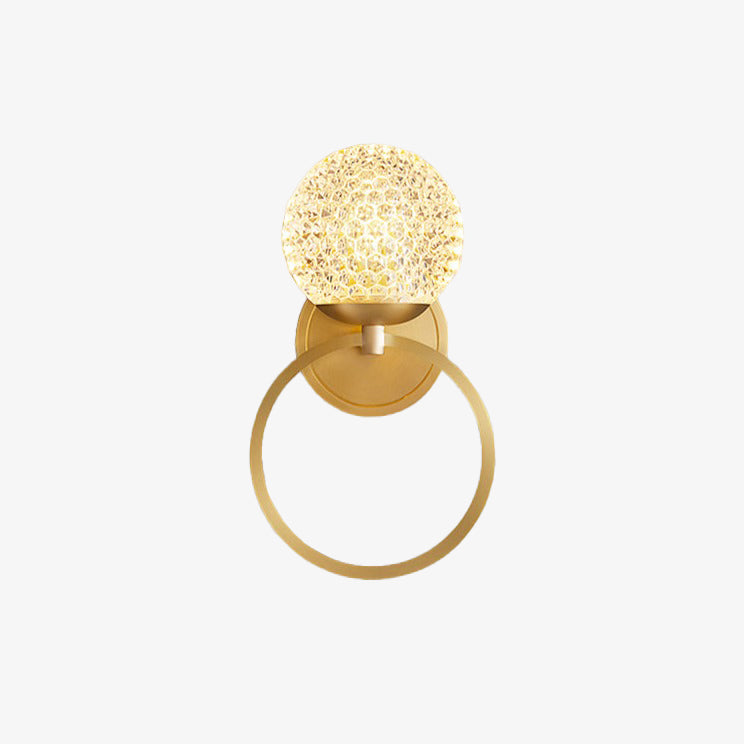 Applique murale design LED luxury en verre cristal Ball