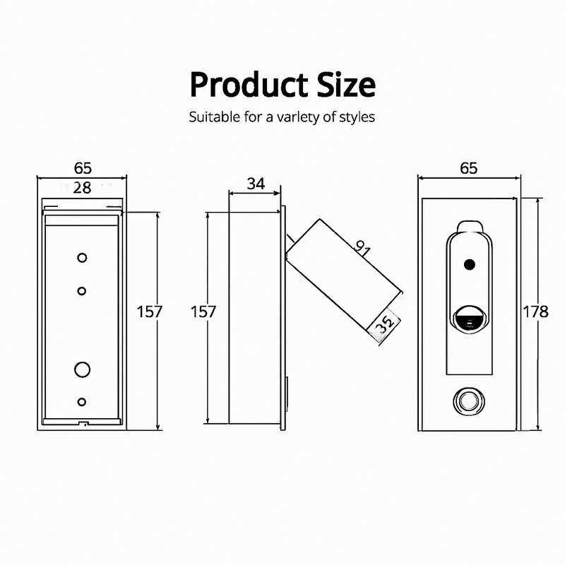 Applique murale design liseuse LED carré Reading