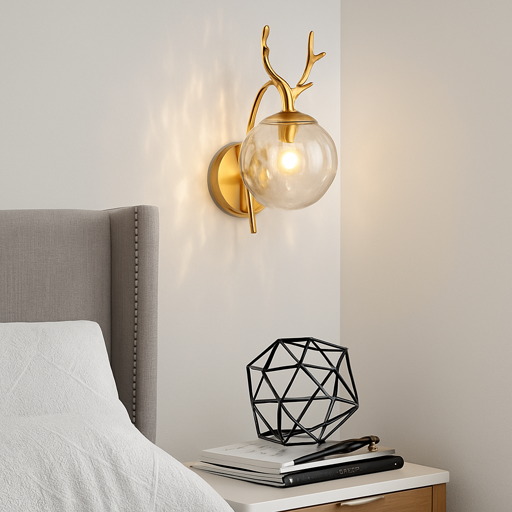 applique murale design moderne en forme de cerf en bois - vue 5 sur 10