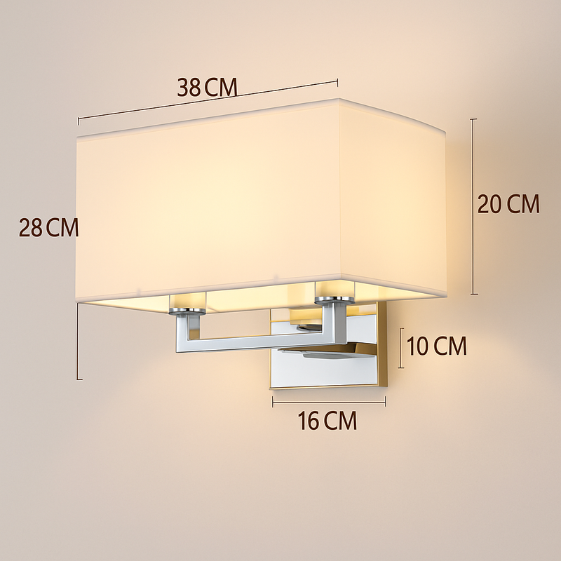 applique murale double tête en tissu style nordique moderne