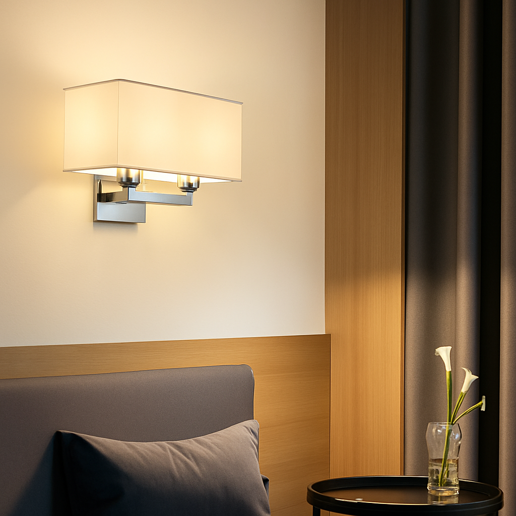applique murale double tête en tissu style nordique moderne - vue 6 sur 10