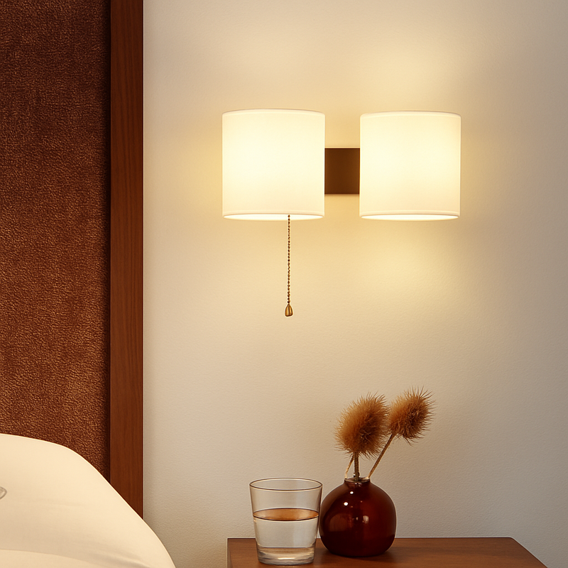 applique murale en bois avec ampoule led pour intérieur