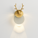 applique murale en bois de cerf abat-jour en cristal de luxe pour villa