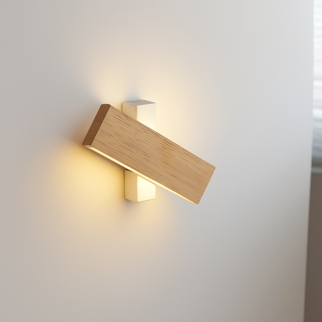 applique murale en bois massif pour éclairage intérieur décoratif - vue 3 sur 9