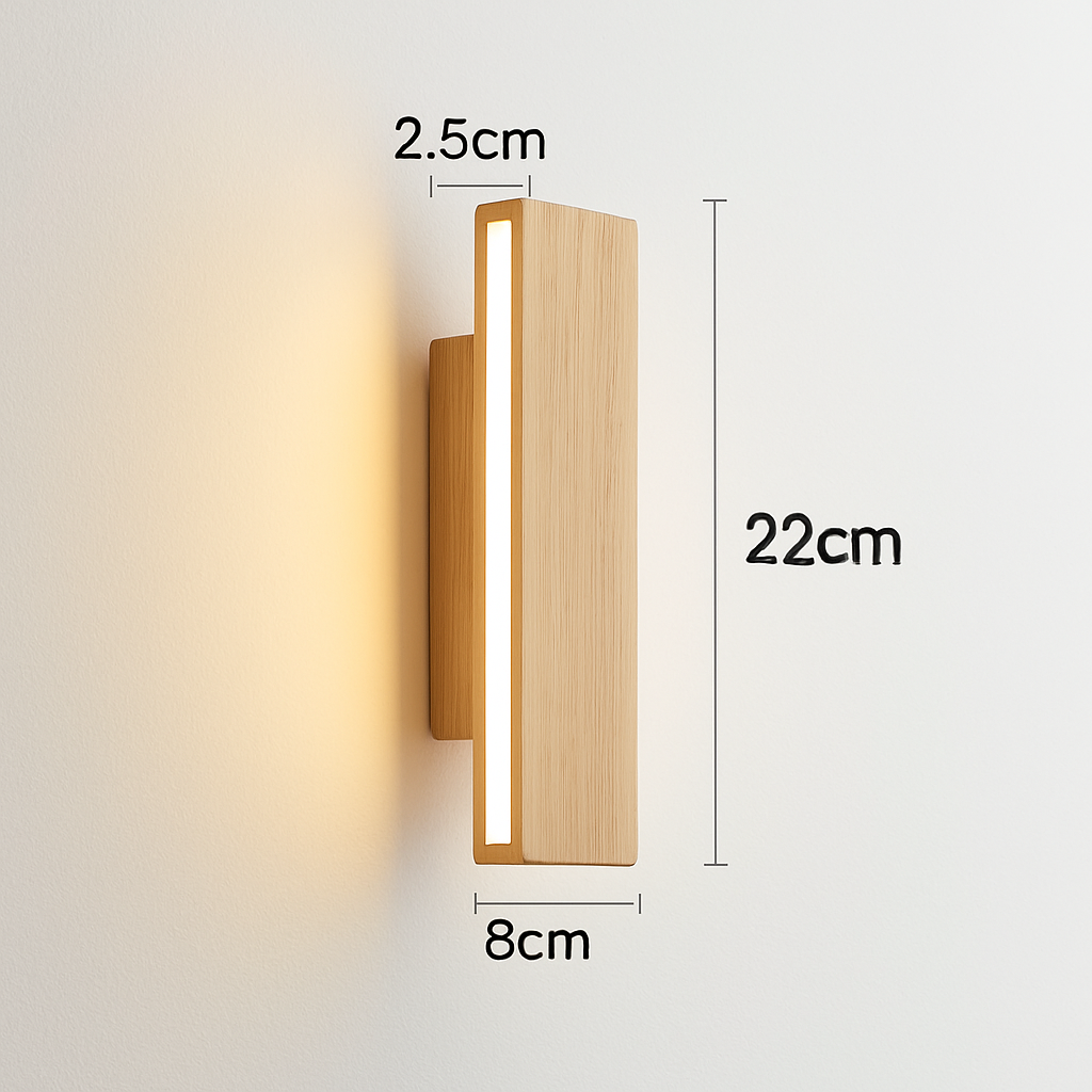 applique murale en bois massif pour éclairage intérieur décoratif - vue 6 sur 9